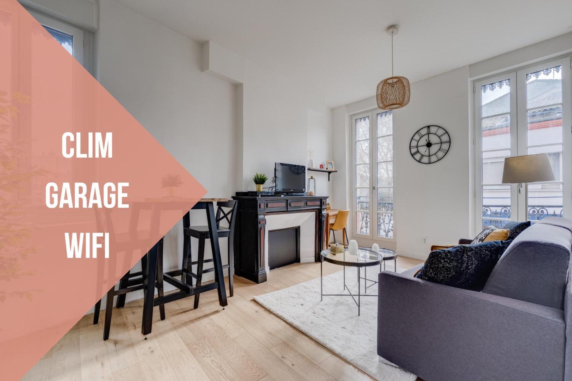 Chic Et Lumineux, Garage, Wifi, Clim *